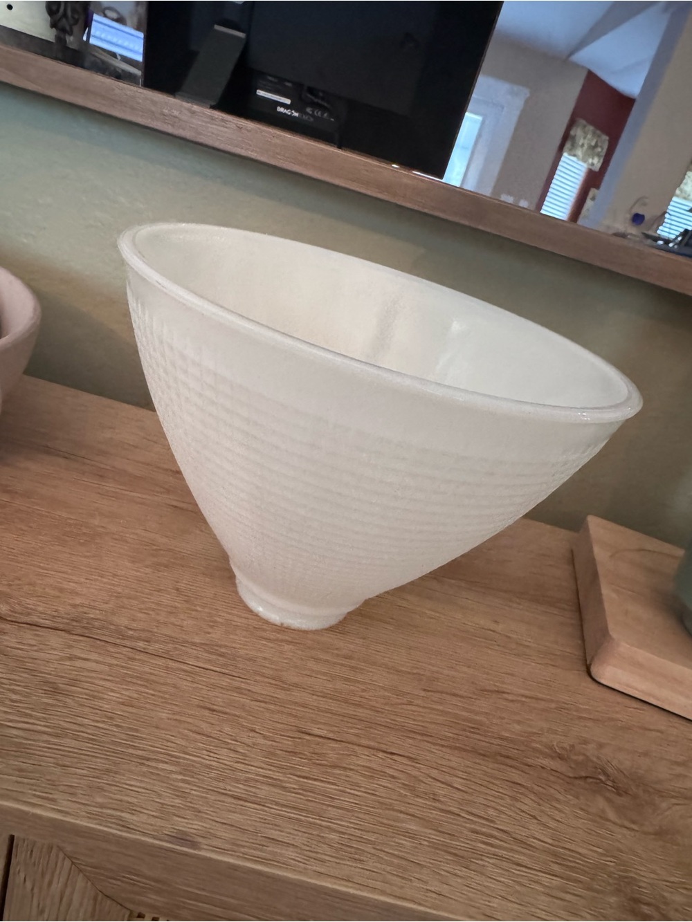 CORNING 820120 Milk Glass Stiffel or Torchiere Lamp Shade Diffuser 8" Vintage - Picture 2 of 2